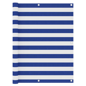 Vidaxl balkonscherm 120x600 cm oxford stof wit en blauw