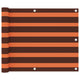 Vidaxl balkonscherm 75x400 cm oxford stof oranje en bruin