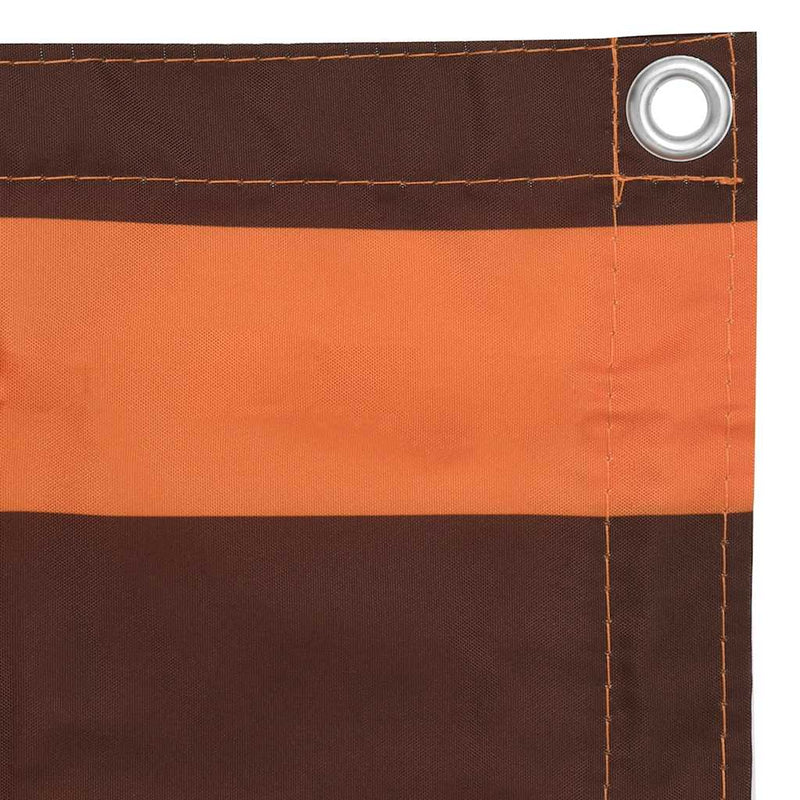 Chargez l'image dans la visionneuse de la galerie, Vidaxl balkonscherm 75x400 cm oxford stof oranje en bruin

