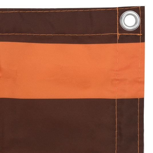 Vidaxl balkonscherm 75x600 cm oxford stof oranje en bruin