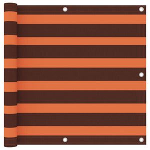 Vidaxl balkonscherm 90x500 cm oxford stof oranje en bruin