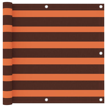 Vidaxl balkonscherm 90x600 cm oxford stof oranje en bruin
