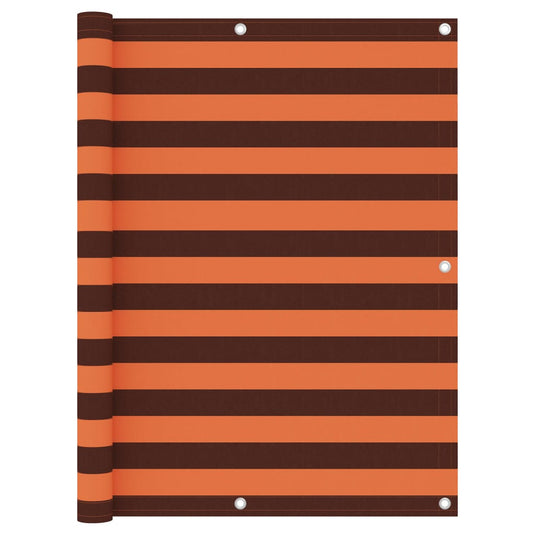 Vidaxl balkonscherm 120x300 cm oxford stof oranje en bruin