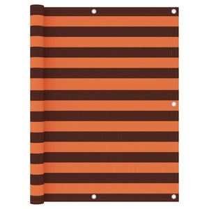 Vidaxl balkonscherm 125x500 cm oxford stof oranje en bruin