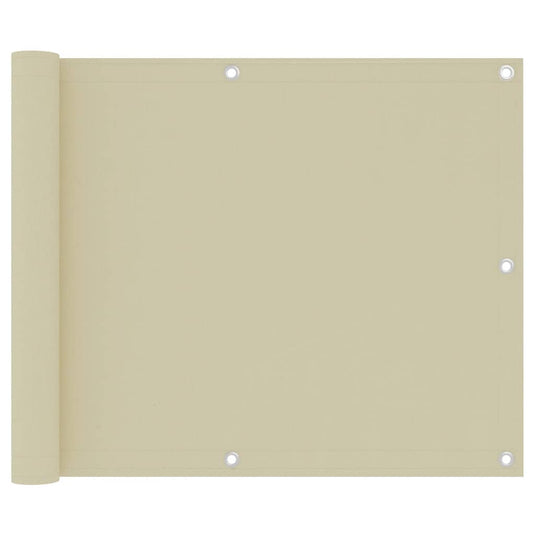 Vidaxl balkonscherm 75x500 cm oxford stof crème