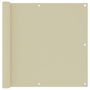 Vidaxl balkonscherm 90x300 cm oxford stof crème