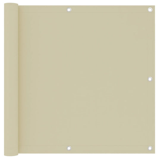 VidaXL Balkonscherm 90x300 cm oxford stof crème