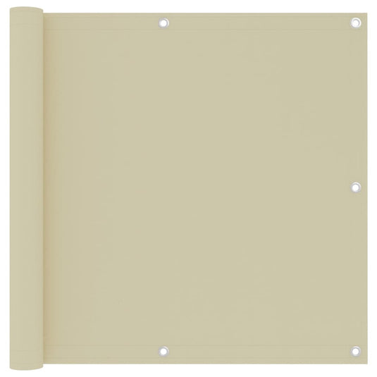 Vidaxl balkonscherm 90x500 cm oxford stof crème
