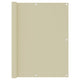 Vidaxl balkonscherm 120x400 cm oxford stof crème