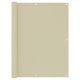 Vidaxl balkonscherm 120x600 cm oxford stof crème
