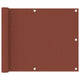 Vidaxl balkonscherm 75x300 cm oxford stof terracotta