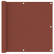 Vidaxl balkonscherm 90x500 cm oxford stof terracotta