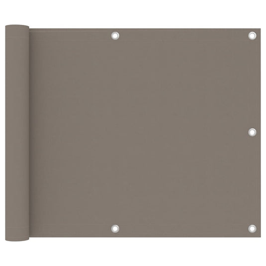 Vidaxl balkonscherm 75x400 cm oxford stof taupe