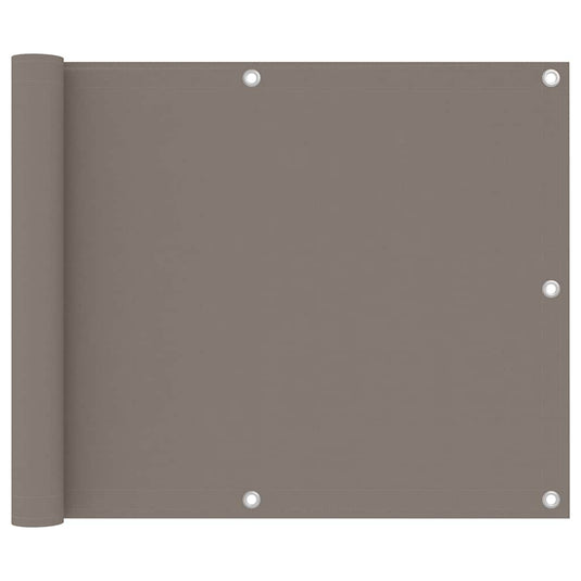 Vidaxl balkonscherm 75x600 cm oxford stof taupe