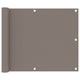 Vidaxl balkonscherm 75x600 cm oxford stof taupe