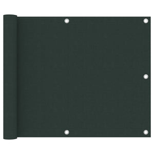 Vidaxl balkonscherm 75x500 cm oxford stof donkergroen