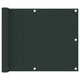 Vidaxl balkonscherm 75x500 cm oxford stof donkergroen