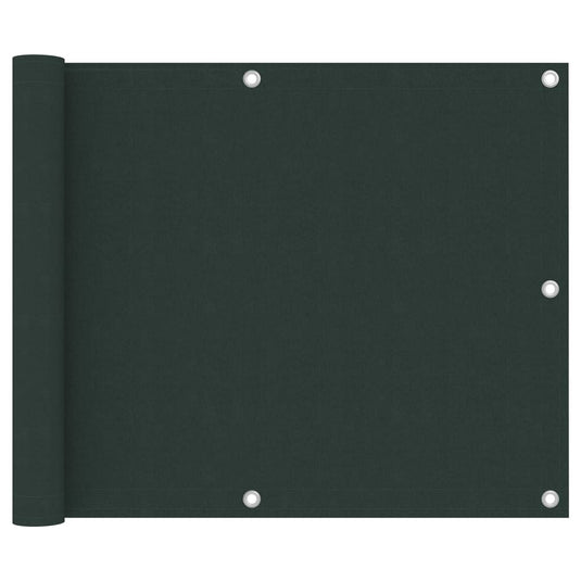 Vidaxl balkonscherm 75x600 cm oxford stof donkergroen