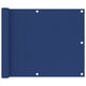 Vidaxl balkonscherm 75x300 cm oxford stof blauw