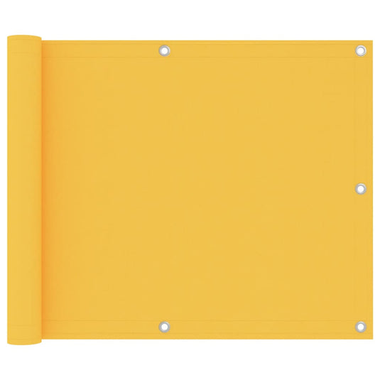 Vidaxl balkonscherm 75x600 cm oxford stof geel