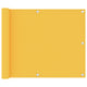 Vidaxl balkonscherm 75x600 cm oxford stof geel