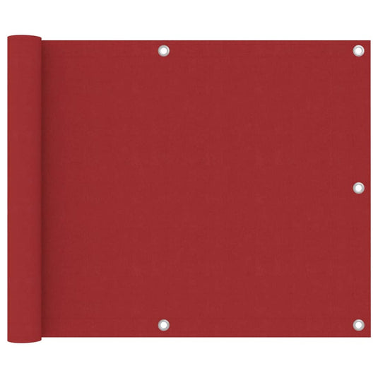 Vidaxl balkonscherm 75x400 cm oxford stof rood