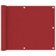 Vidaxl balkonscherm 75x400 cm oxford stof rood