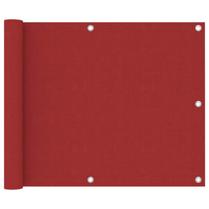 Vidaxl balkonscherm 75x600 cm oxford stof rood