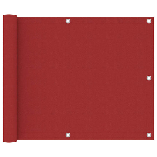 Vidaxl balkonscherm 75x600 cm oxford stof rood