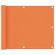 Vidaxl balkonscherm 75x500 cm oxford stof oranje