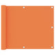 Vidaxl balkonscherm 75x600 cm oxford stof oranje