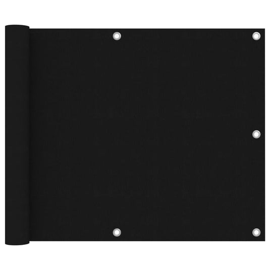 Vidaxl balkonscherm 75x600 cm oxford stof zwart