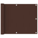 Vidaxl balkonscherm 75x500 cm oxford stof bruin