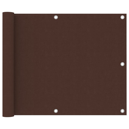 Vidaxl balkonscherm 75x600 cm oxford stof bruin