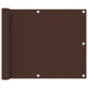 Vidaxl balkonscherm 75x600 cm oxford stof bruin