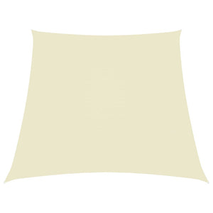 Vidaxl zonnezeil trapezium 3 5x4 m oxford stof crèmekleurig