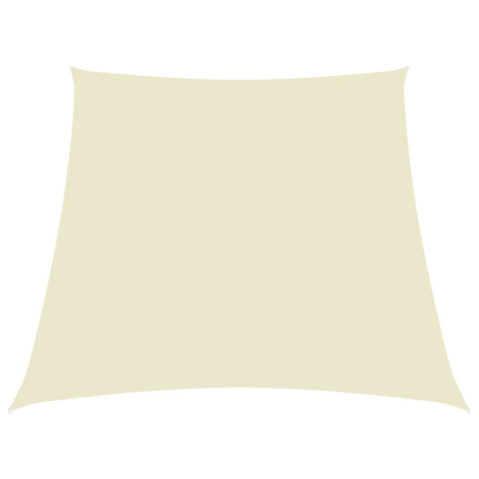 Vidaxl zonnezeil trapezium 3 5x4 m oxford stof crèmekleurig