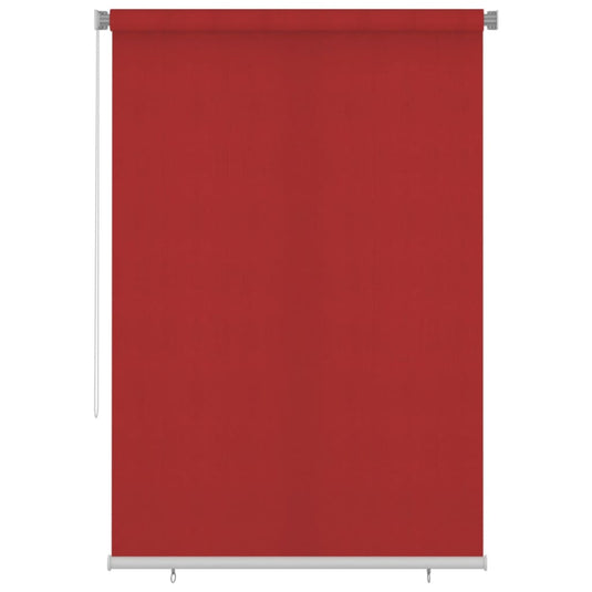 VidaXL Rolgordijn voor buiten 160x230 cm HDPE rood