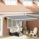 Vidaxl zijde frame met led-striplichten wit 350 x 250 cm aluminium