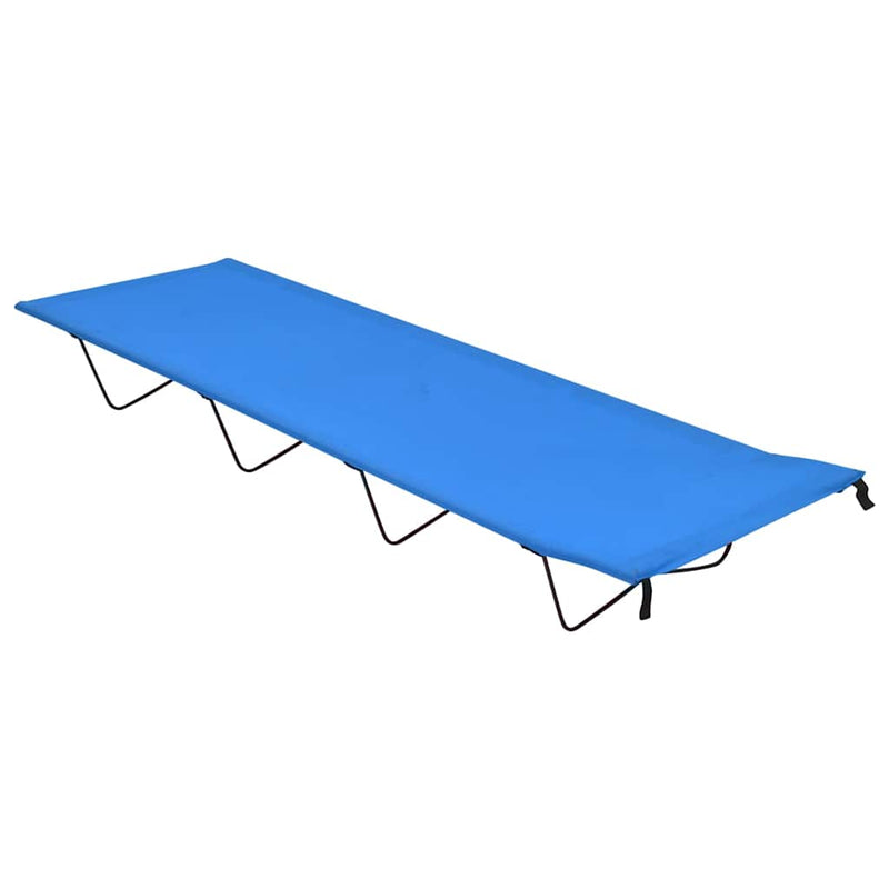 Chargez l'image dans la visionneuse de la galerie, Vidaxl campingbed 180x60x19 cm oxford stof en staal blauw
