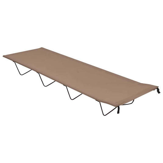 Vidaxl campingbed 180x60x19 cm oxford stof en staal taupe