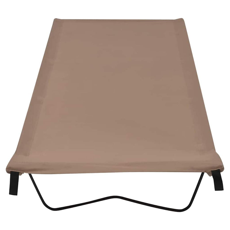 Chargez l'image dans la visionneuse de la galerie, Vidaxl campingbed 180x60x19 cm oxford stof en staal taupe
