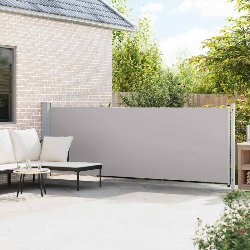 Load image into Gallery viewer, Vidaxl tuinscherm uittrekbaar 140x600 cm grijs
