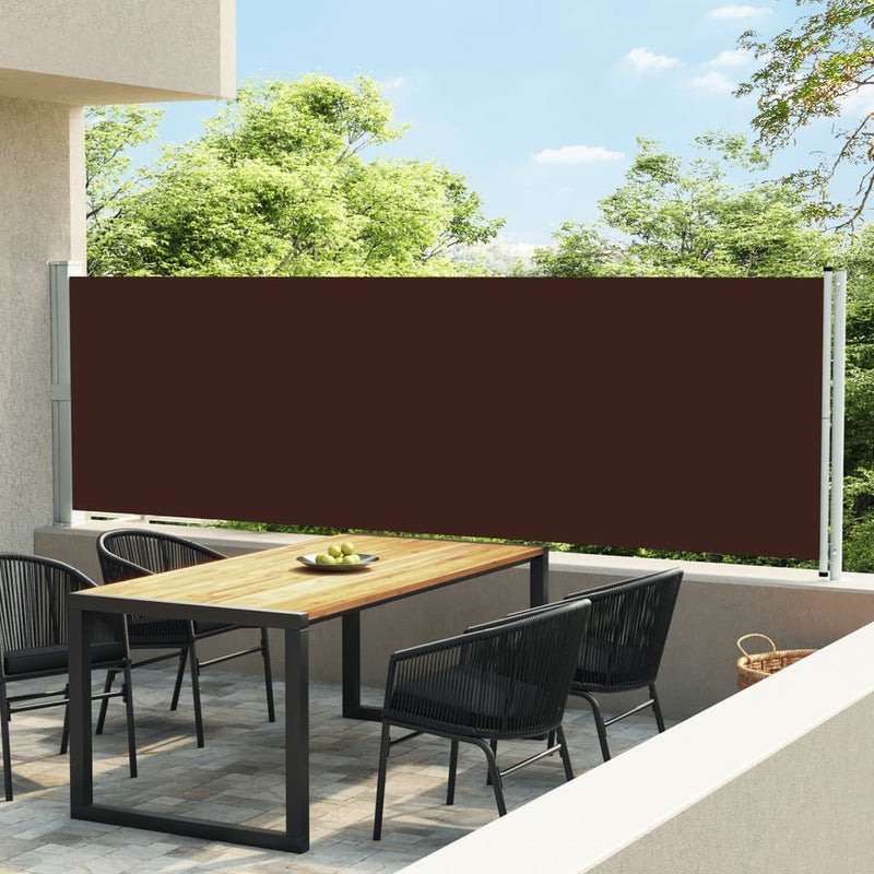 Load image into Gallery viewer, Vidaxl tuinscherm uittrekbaar 140x600 cm bruin
