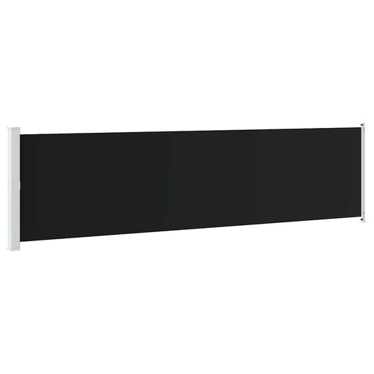 Vidaxl tuinscherm uittrekbaar 600x160 cm zwart
