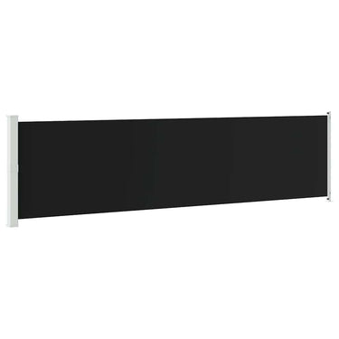 Vidaxl tuinscherm uittrekbaar 600x160 cm zwart