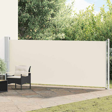 Vidaxl tuinscherm uittrekbaar 600x160 cm crème