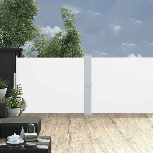 Vidaxl tuinscherm uittrekbaar 140x1200 cm crème