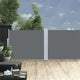 Vidaxl tuinscherm uittrekbaar 140x1200 cm antraciet