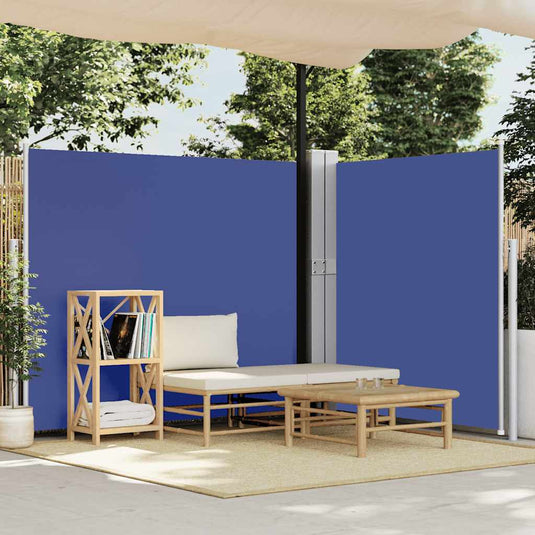 Vidaxl tuinscherm uittrekbaar 170x1200 cm blauw